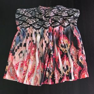 Adorable Aztec Print Strapless Top